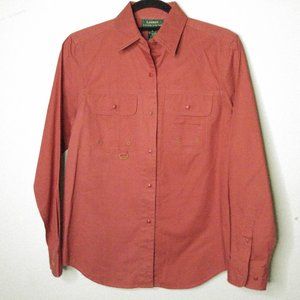 Lauren, Ralph Lauren Button Up Sz S Dk Peach